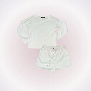 Ivory Waffle Knit Lounge Set | Sz M